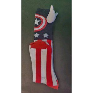 Marvel Captain America Shield and Stars Women's Knee High Socks with Wings